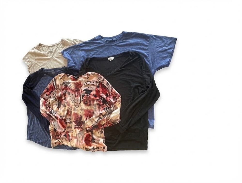 Shirt Blouse Women's Plus SZ 2X 3X Mixed Lot Merino Wool Talbots Sonoma Hanes
